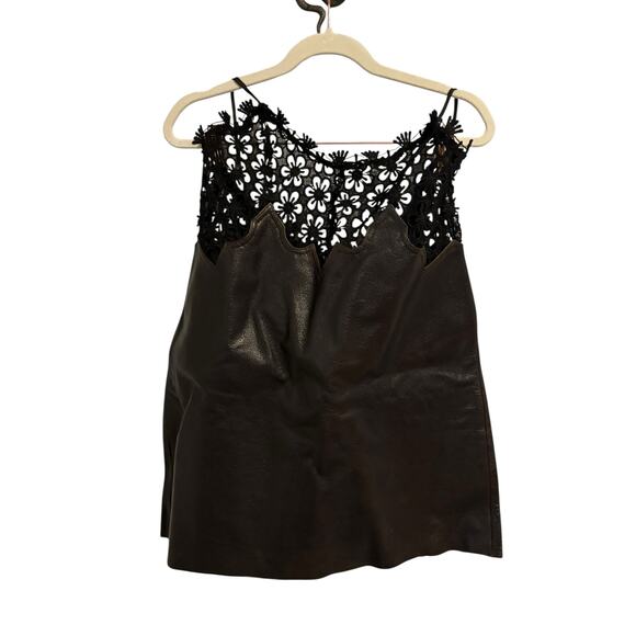 Understated Leather Mirage Micro Mini Dress Statement Grunge Party Festival Sz M - Picture 4 of 9